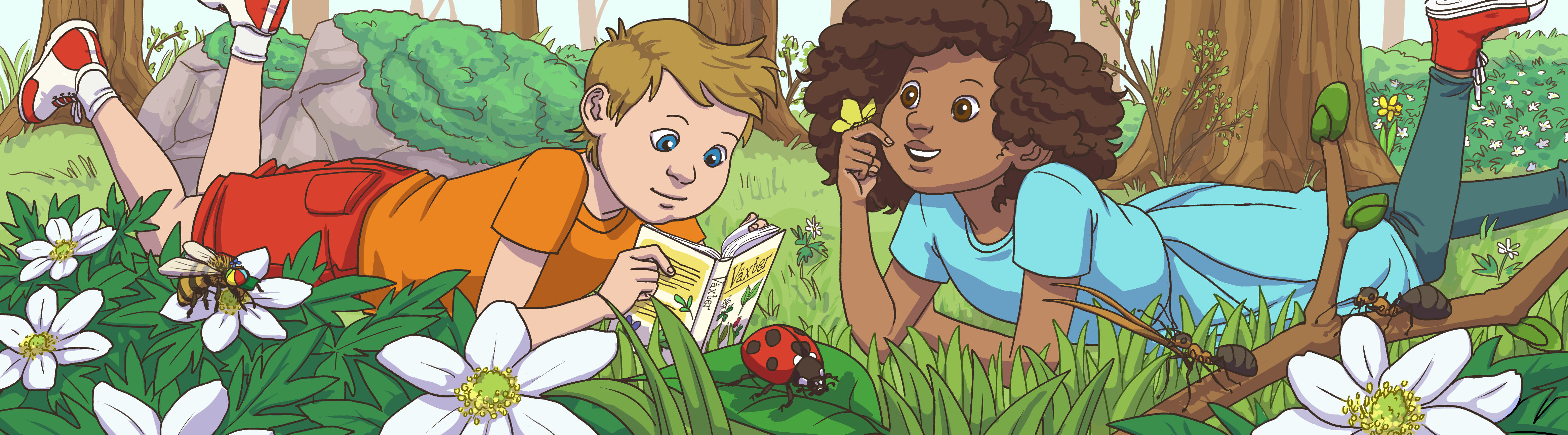 Vårbilden finn fem fel - Illustration: Lova Delfin