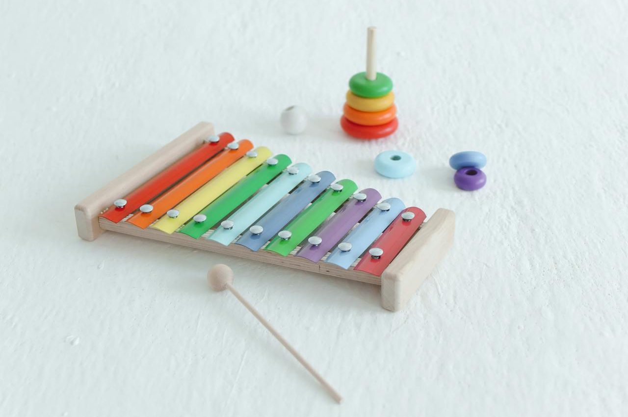 Färgglad musikleksak