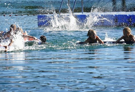 dekorativ bild bad sommar simma