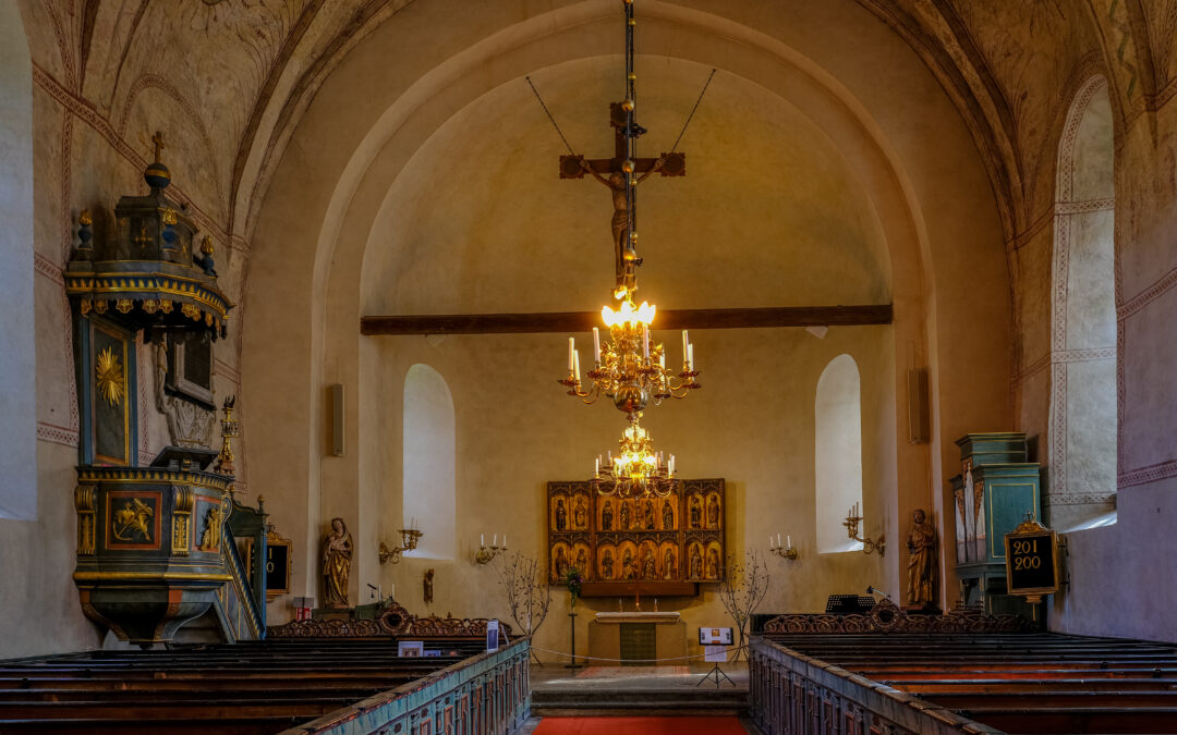 Luciatåg i Gamla Uppsala kyrka 2025