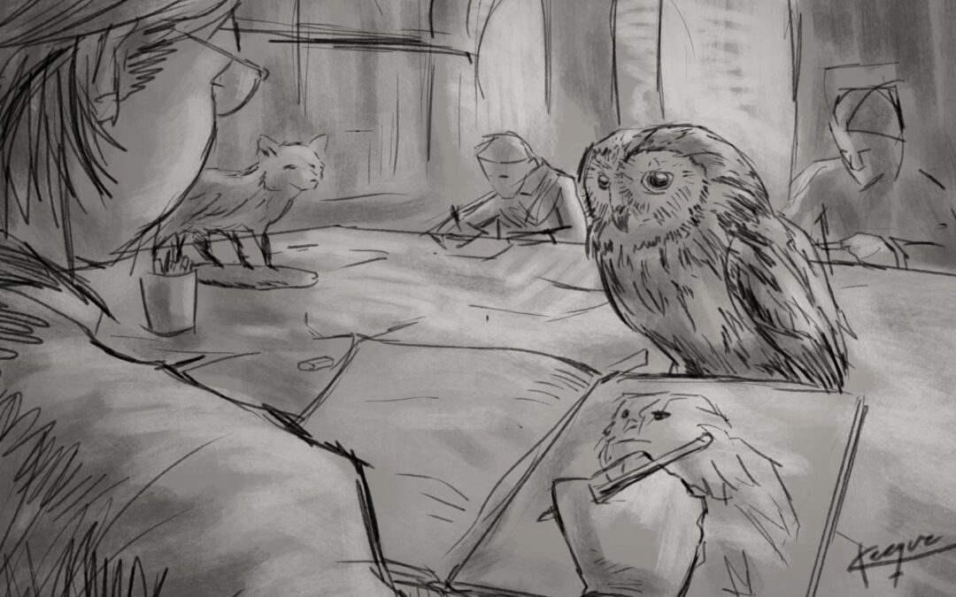 Teckna djur på Biotopia