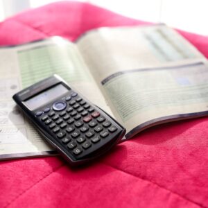 Mattebok och miniräknare