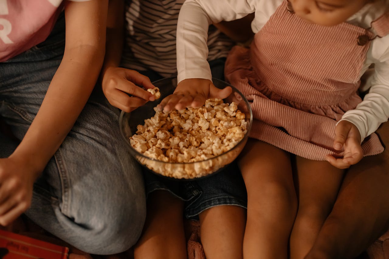 Popcorn till filmen.