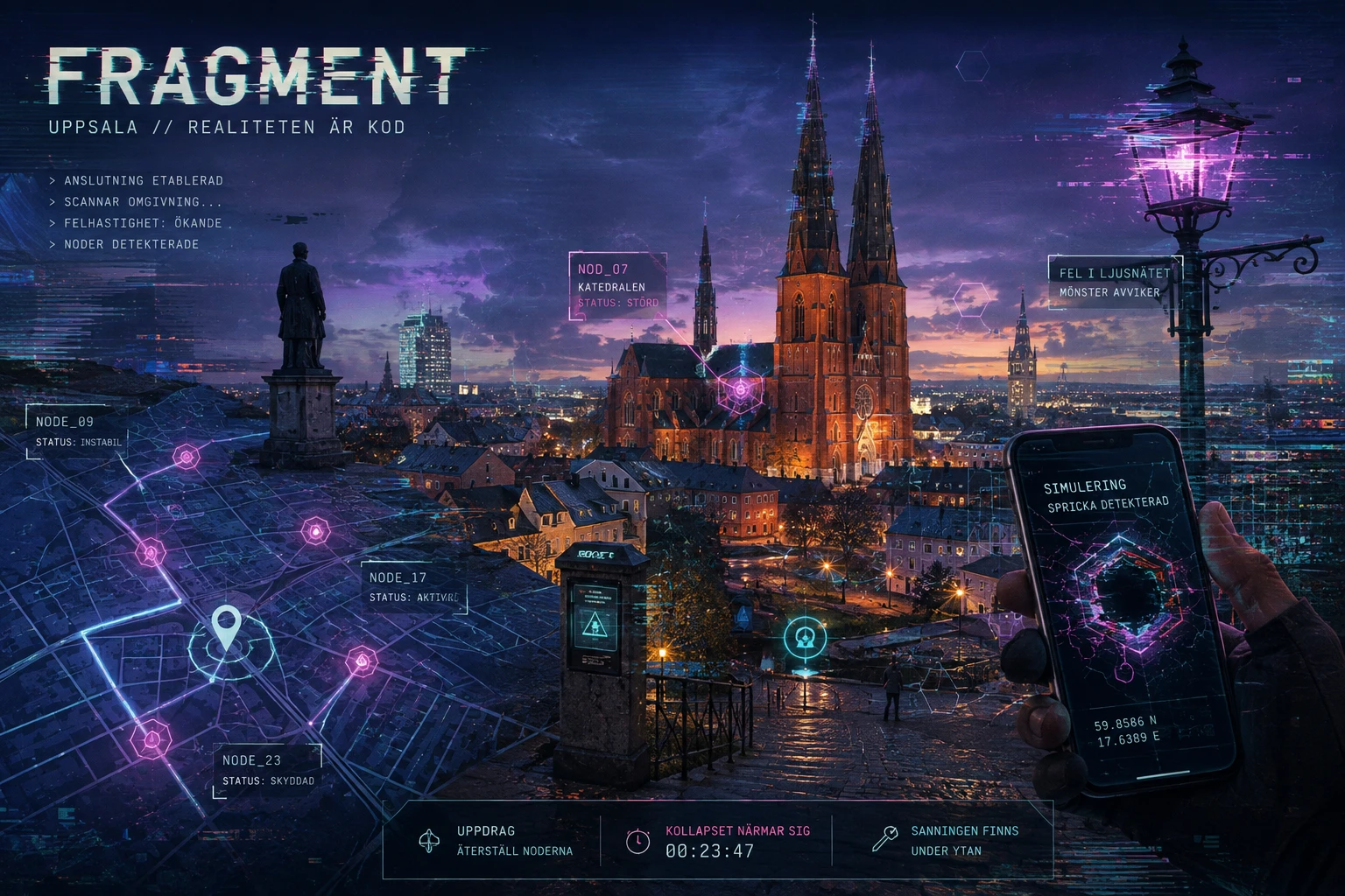 Det mobila onlinespelet Fragment som har premiär på Kulturnatten 2026.
