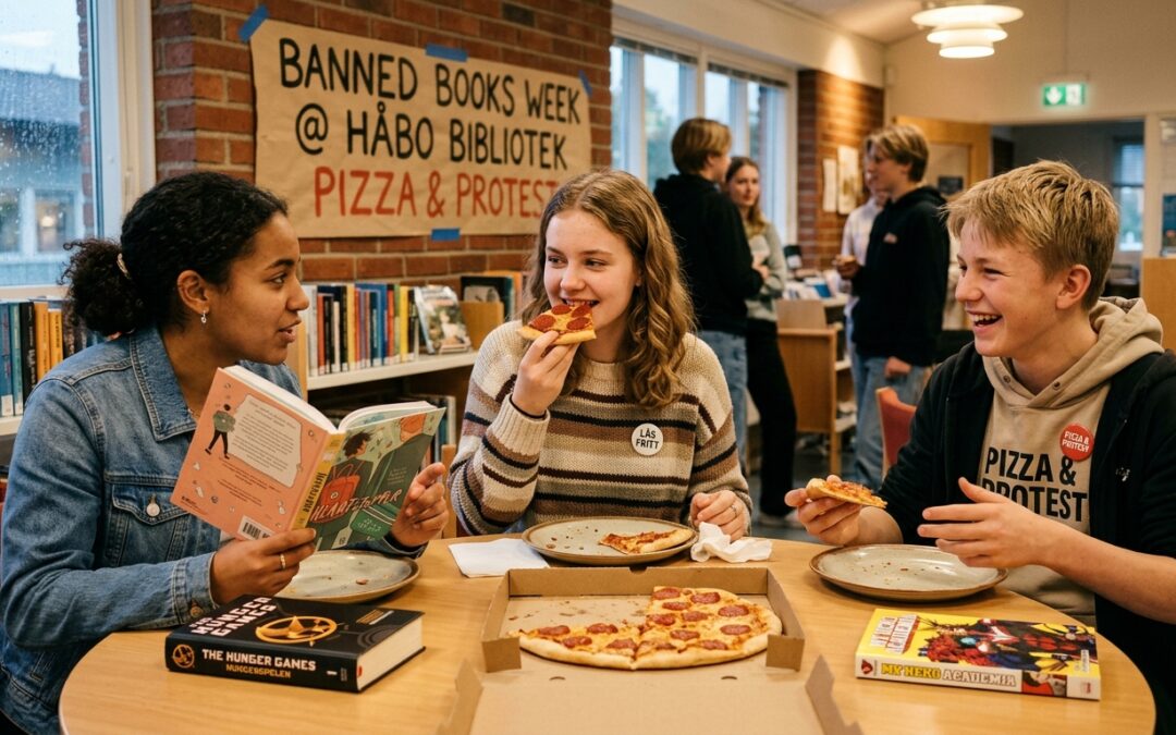Pizza & protest på Håbo bibliotek